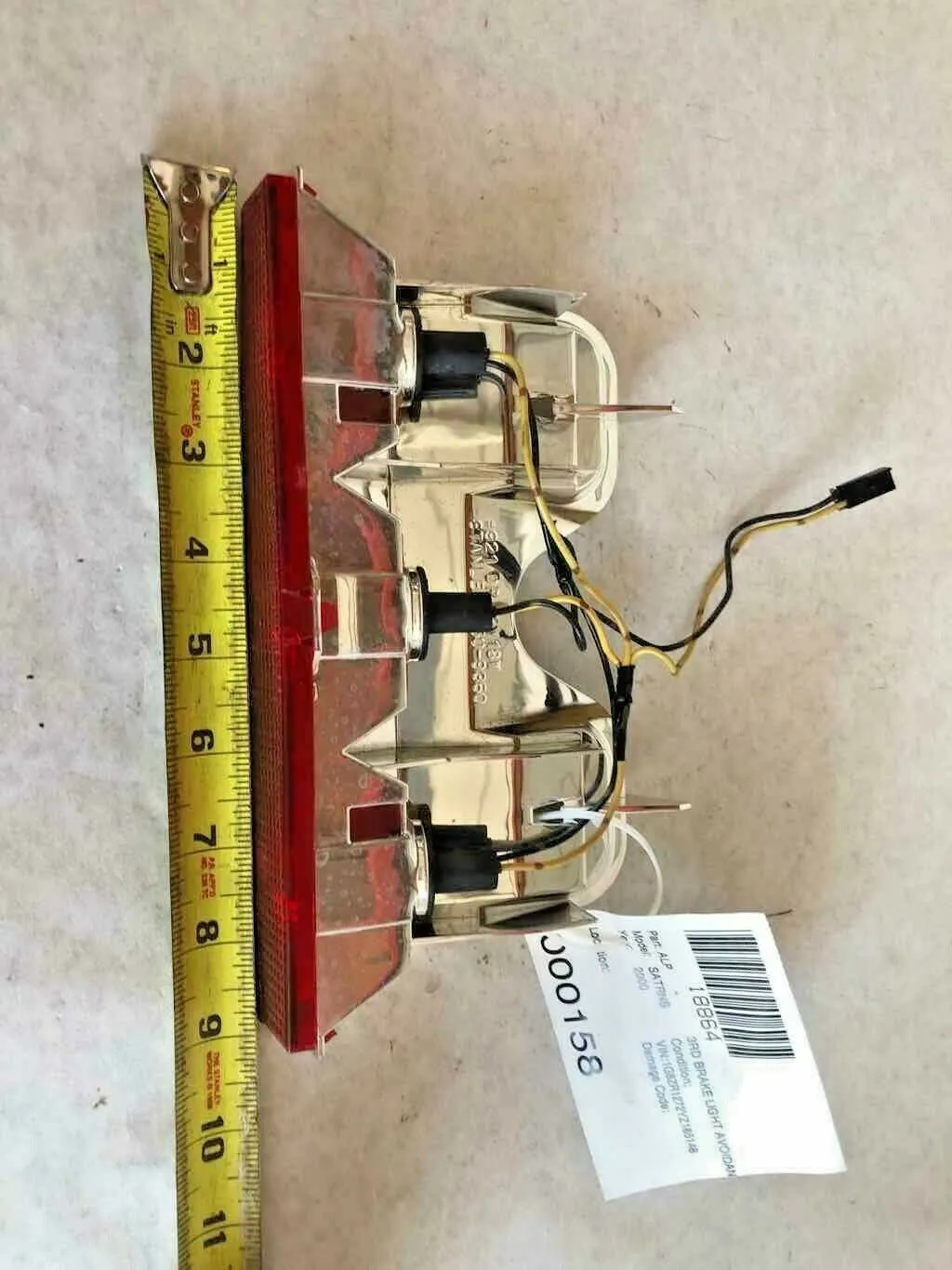 2000 SATURN S SERIES SC2 Emergency Third 3rd Brake Light Avoidance Lamp OEM