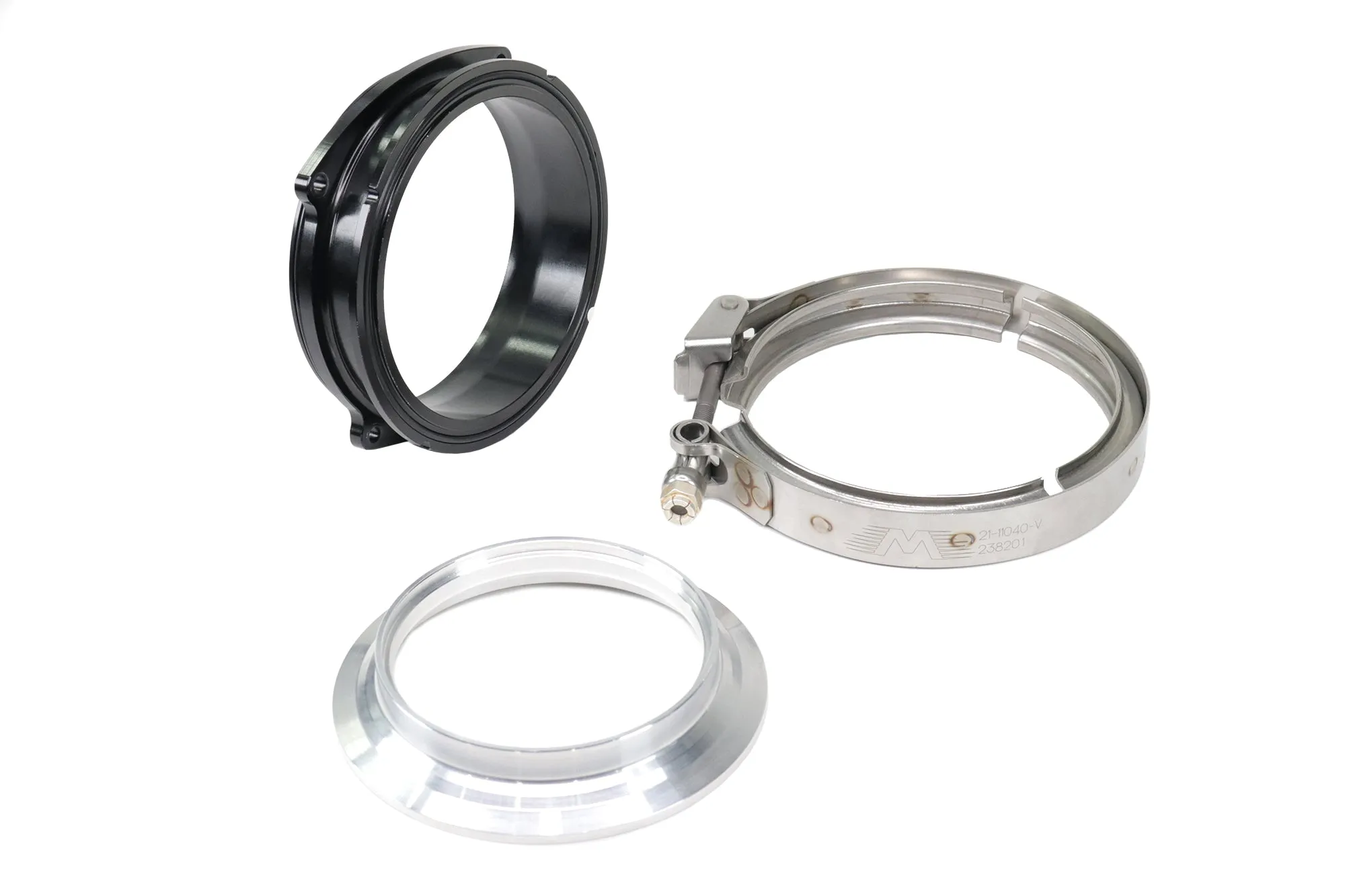 3.5" V-Band w/ Quick Release Clamp / Weld Flange for ICON 102mm Black
