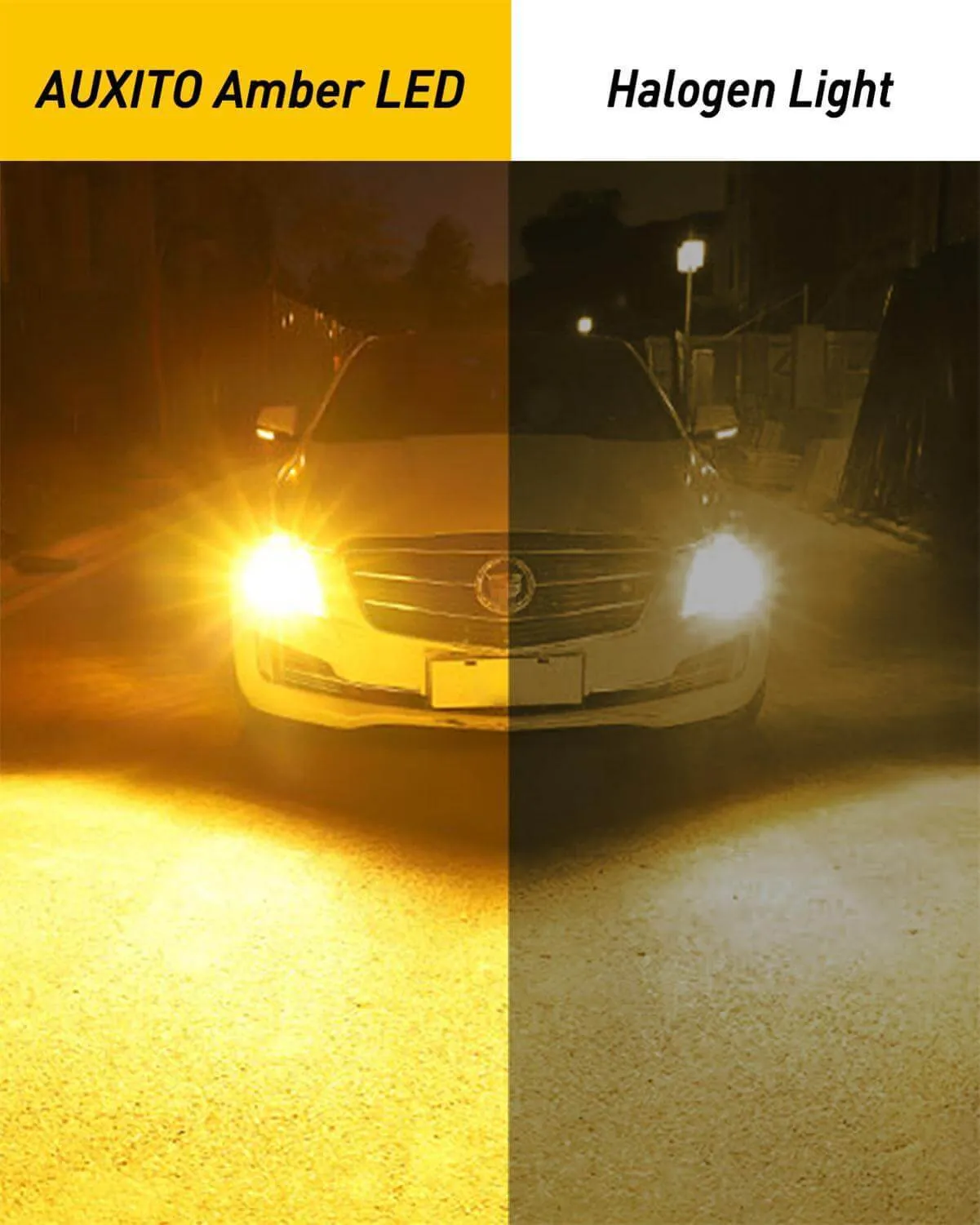 7440/7443 LED Bulb Amber Yellow with Projector for Turn Signal Bulbs Blinker Lights