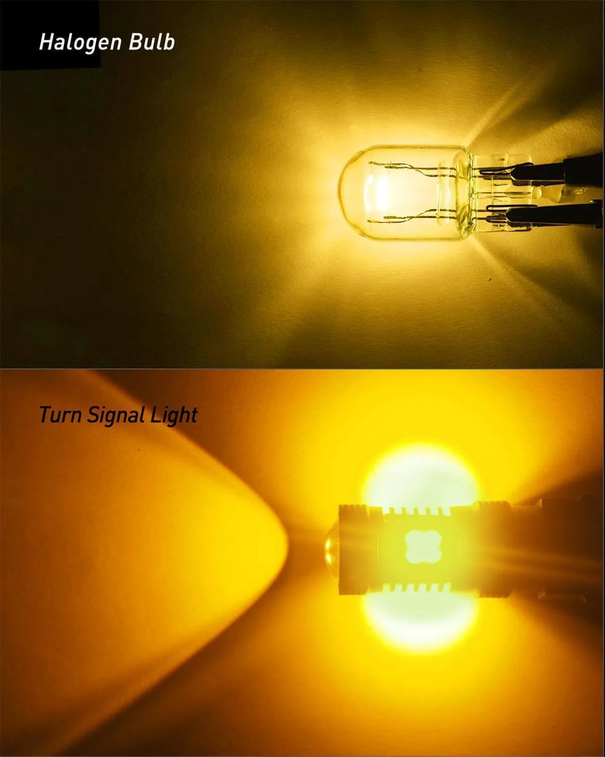 7440/7443 LED Bulb Amber Yellow with Projector for Turn Signal Bulbs Blinker Lights