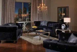 Abildgaard Collection - Black - Reventlow Tufted Loveseat Black