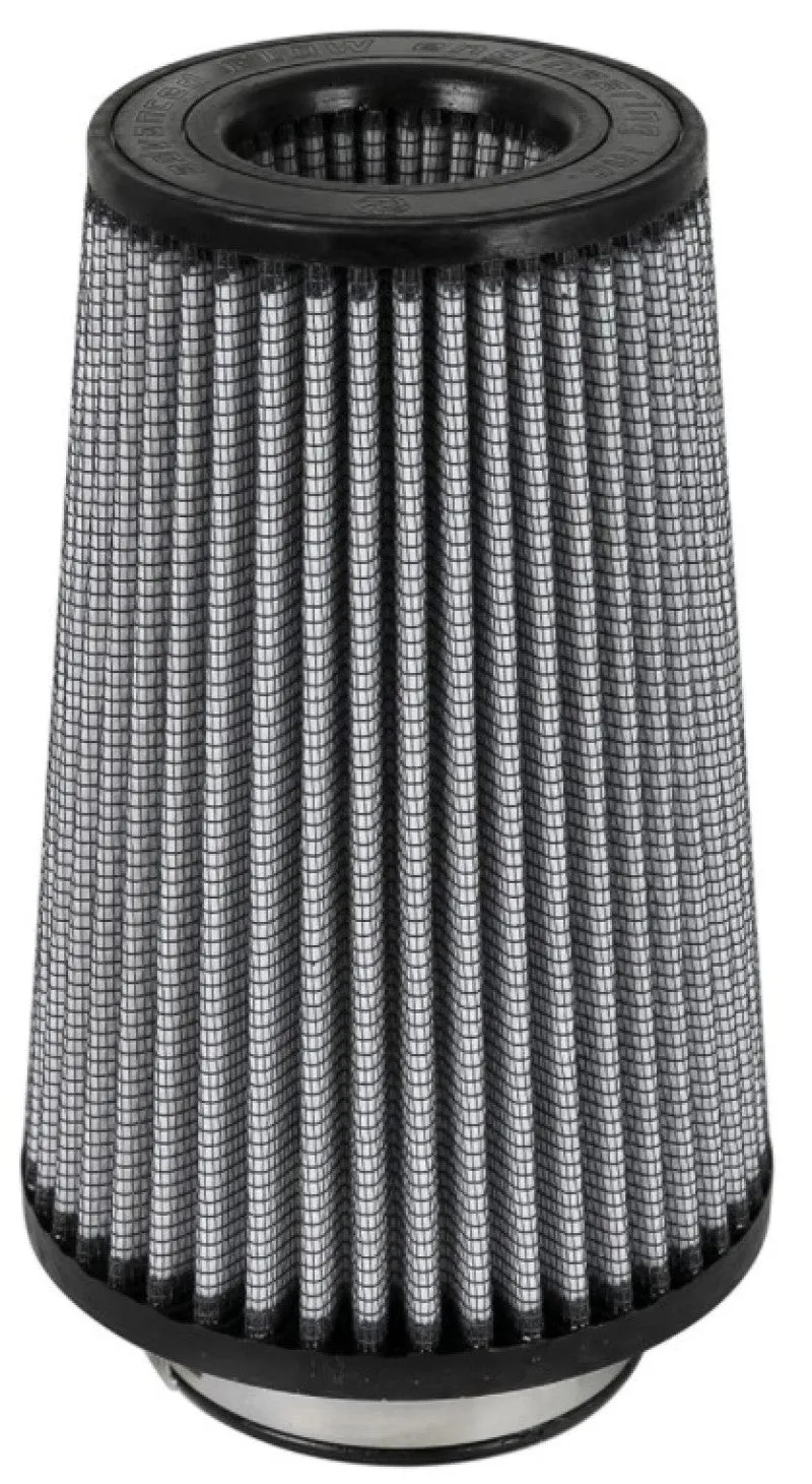 aFe Power Magnum FLOW Pro DRY S Conical Air Filter Element - 6 in Base - 4-1/2 in Top - 3-1/2 in Flange - 9 in Tall - White