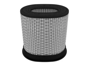 aFe Power Magnum FLOW Pro DRY S Oval Air Filter Element - 9 in Length x 7 in Width - 6-1/2 in x 4-3/4 in Flange - 9 in Tall - White