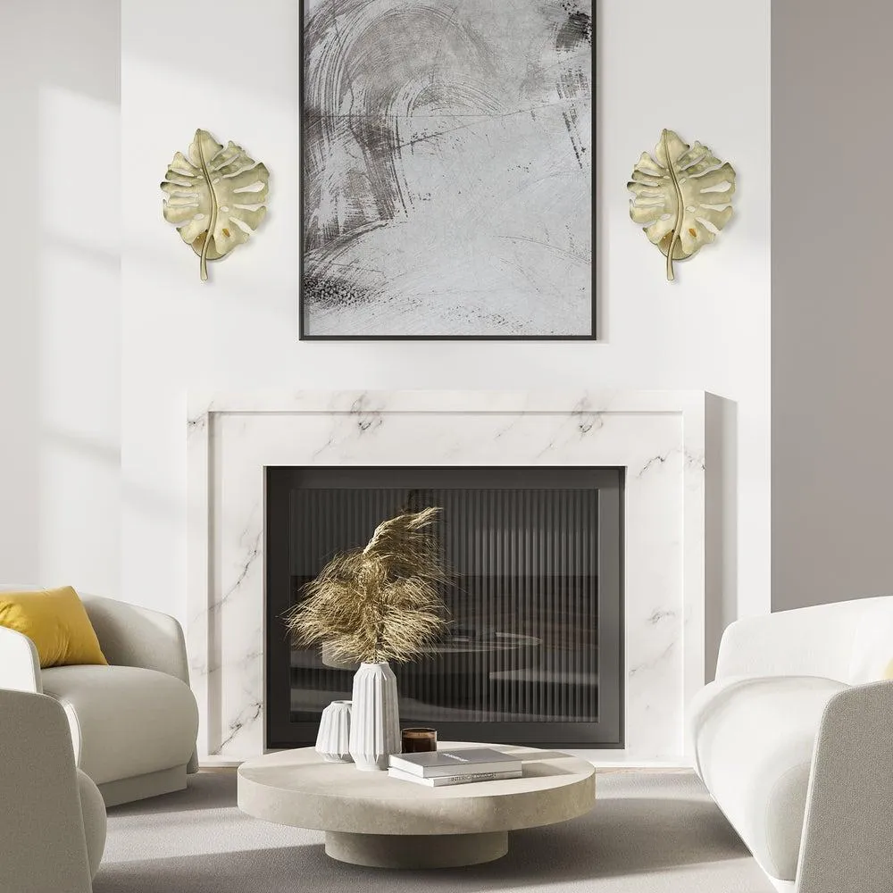 Aruba 17 in. Wall Light White Gold Finish