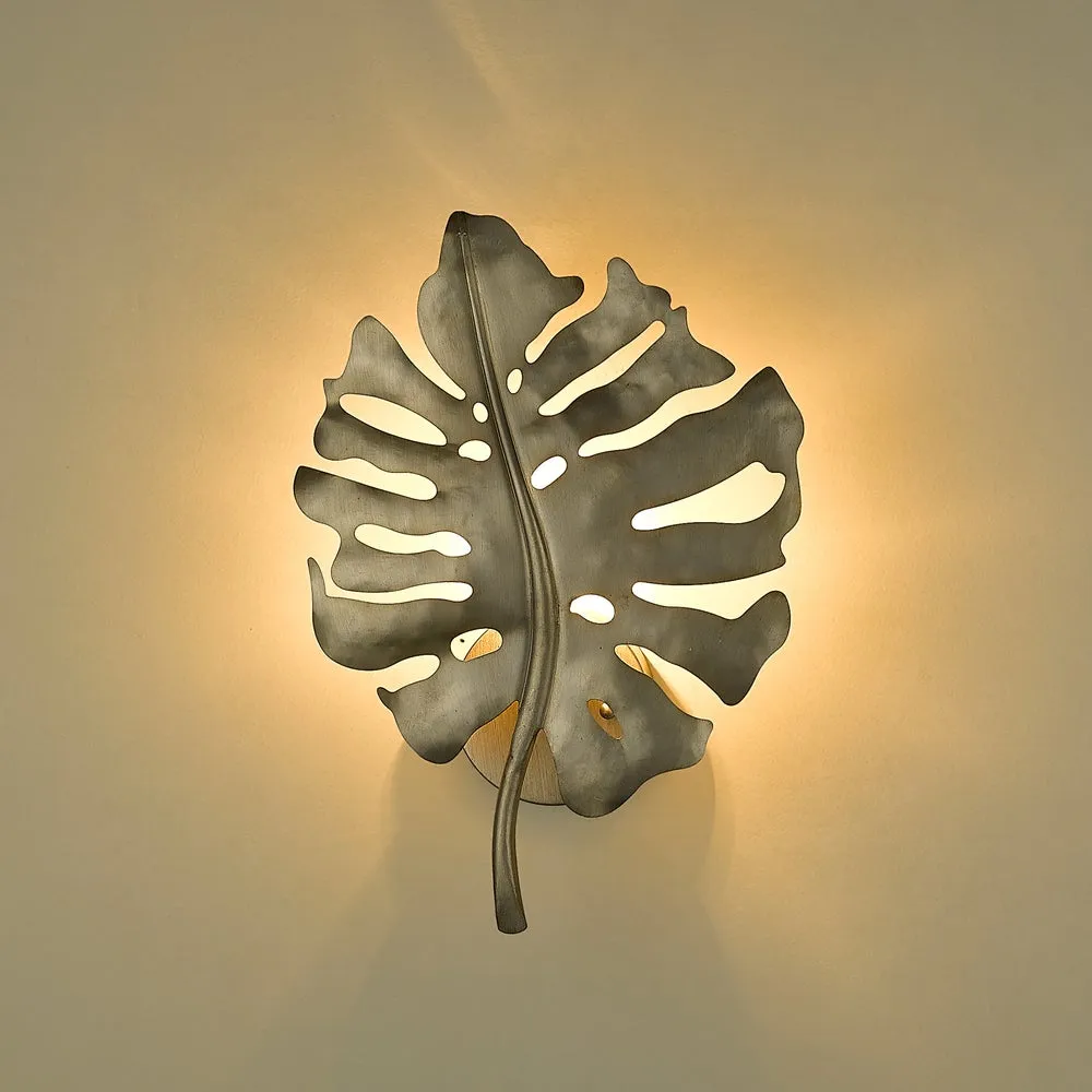 Aruba 17 in. Wall Light White Gold Finish