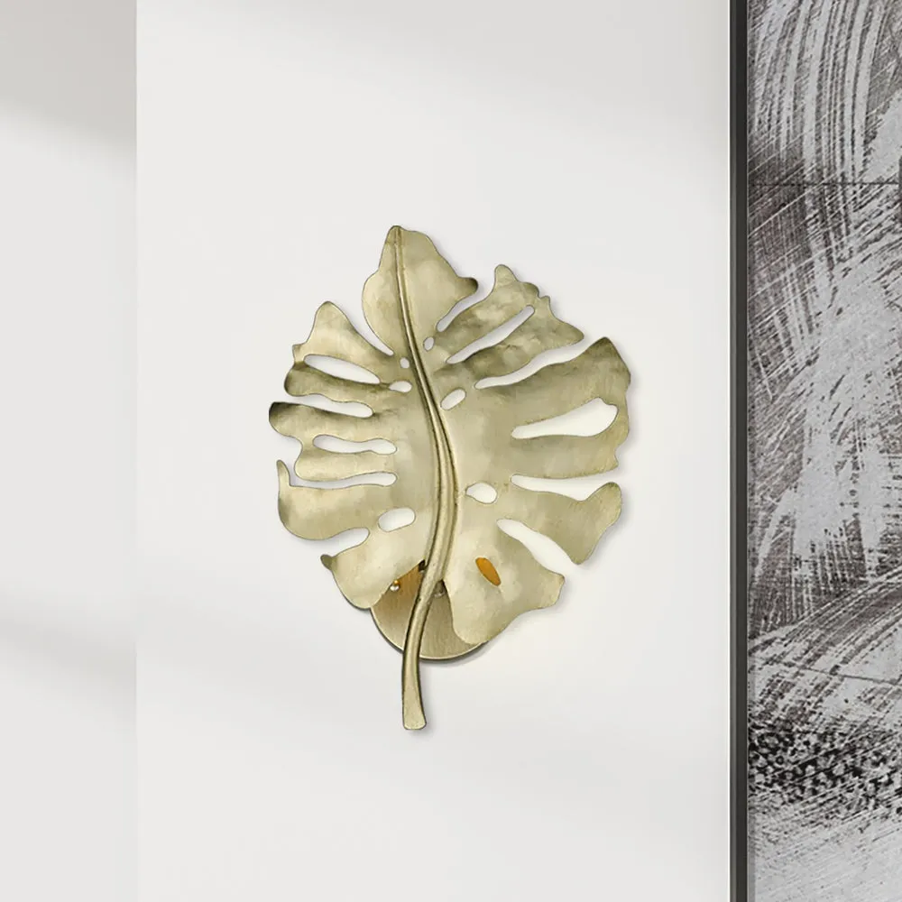 Aruba 17 in. Wall Light White Gold Finish