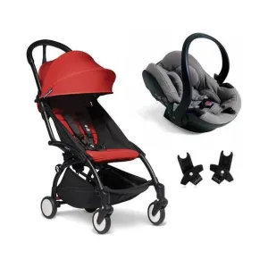 BABYZEN YOYO² Travel System - Red bundle (car seat   fabric pack with frame)