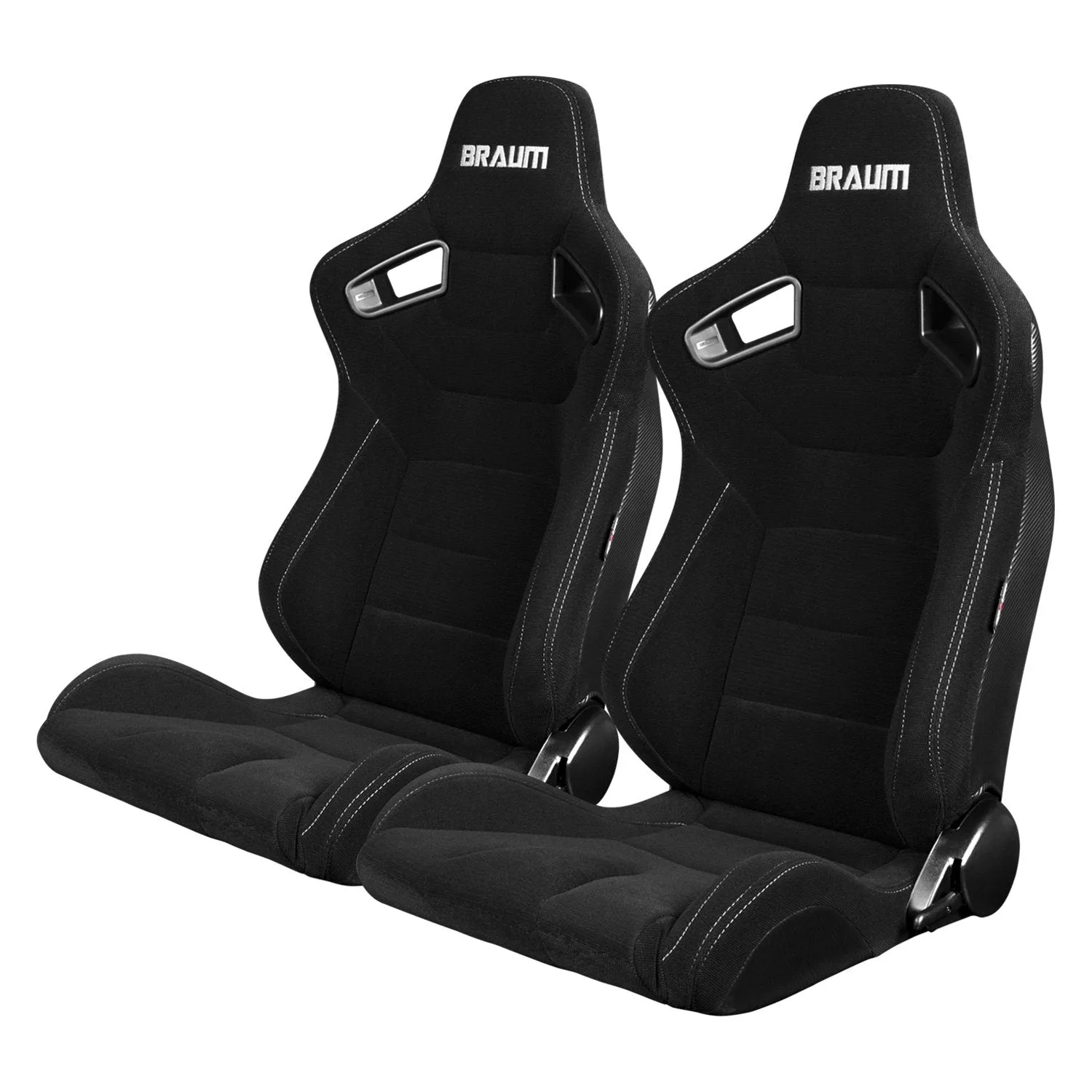 BRAUM Elite Sport Seats (Reclining - Black Jacquard Cloth) BRR1-BFGS