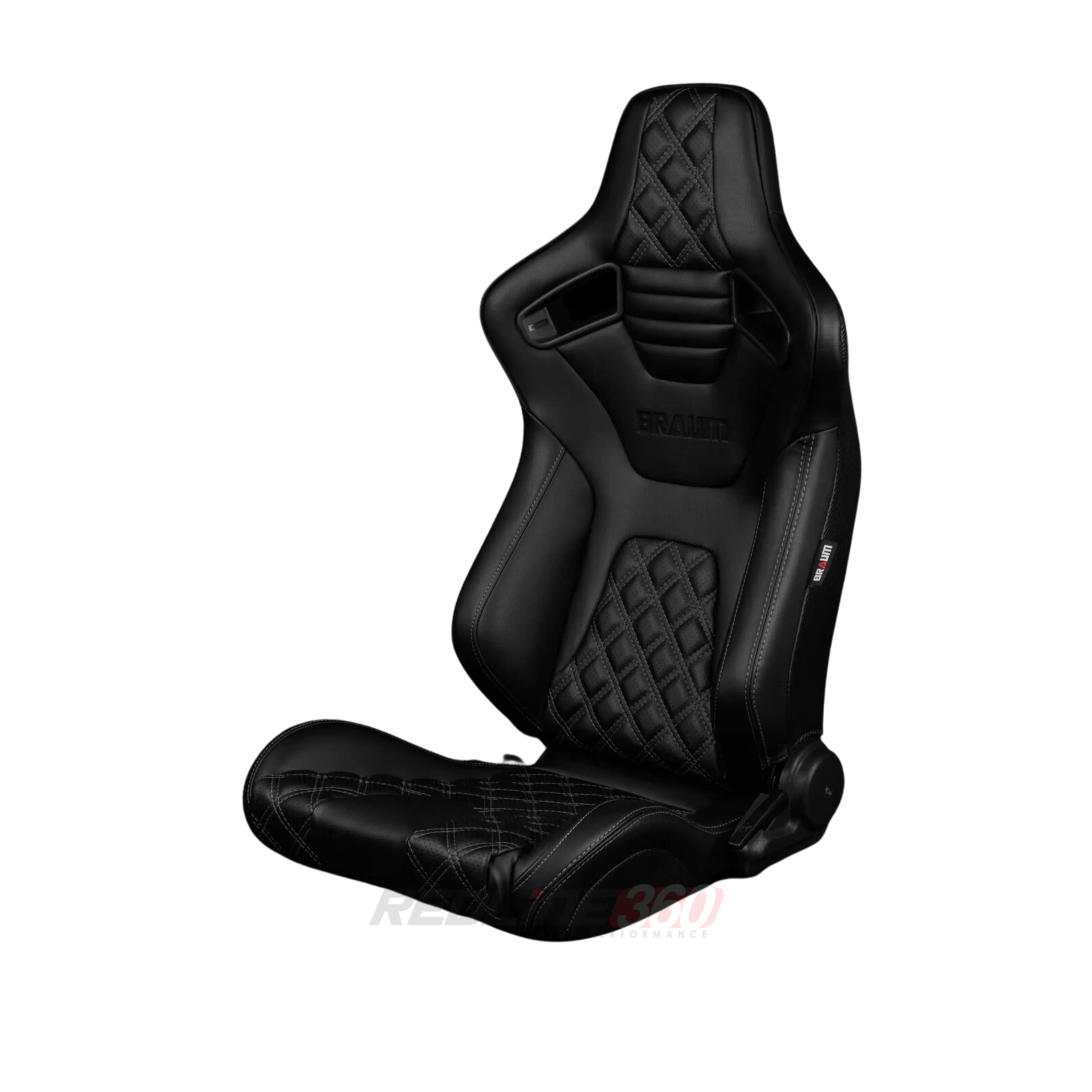 BRAUM Elite V2 Sport Seats (Reclinable - Black Honeycomb Suede) Grey or Red Stitching