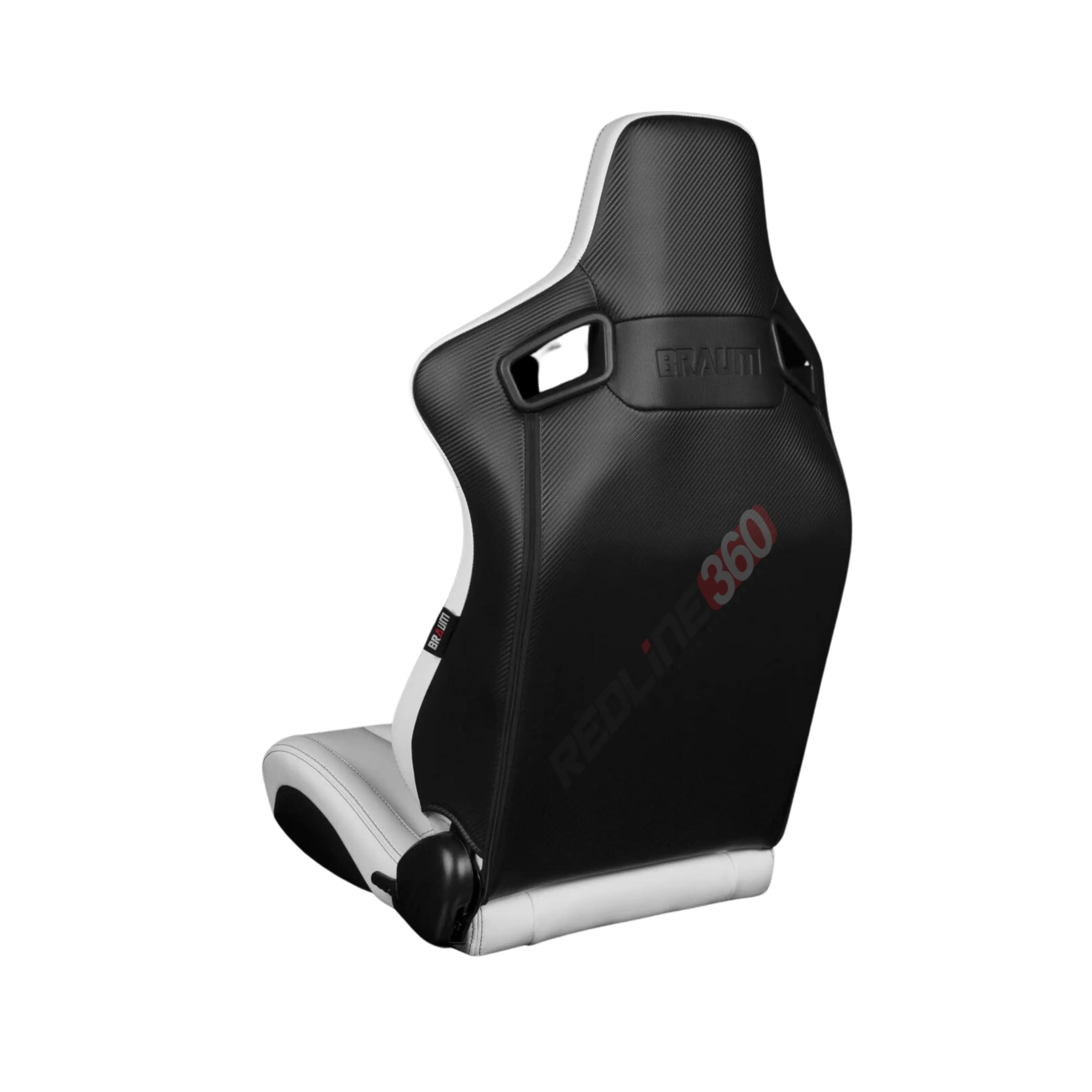 BRAUM Elite-X Racing Seats (Reclinable - White Leatherette w/ Black Stitching) BRR1X-WHBS