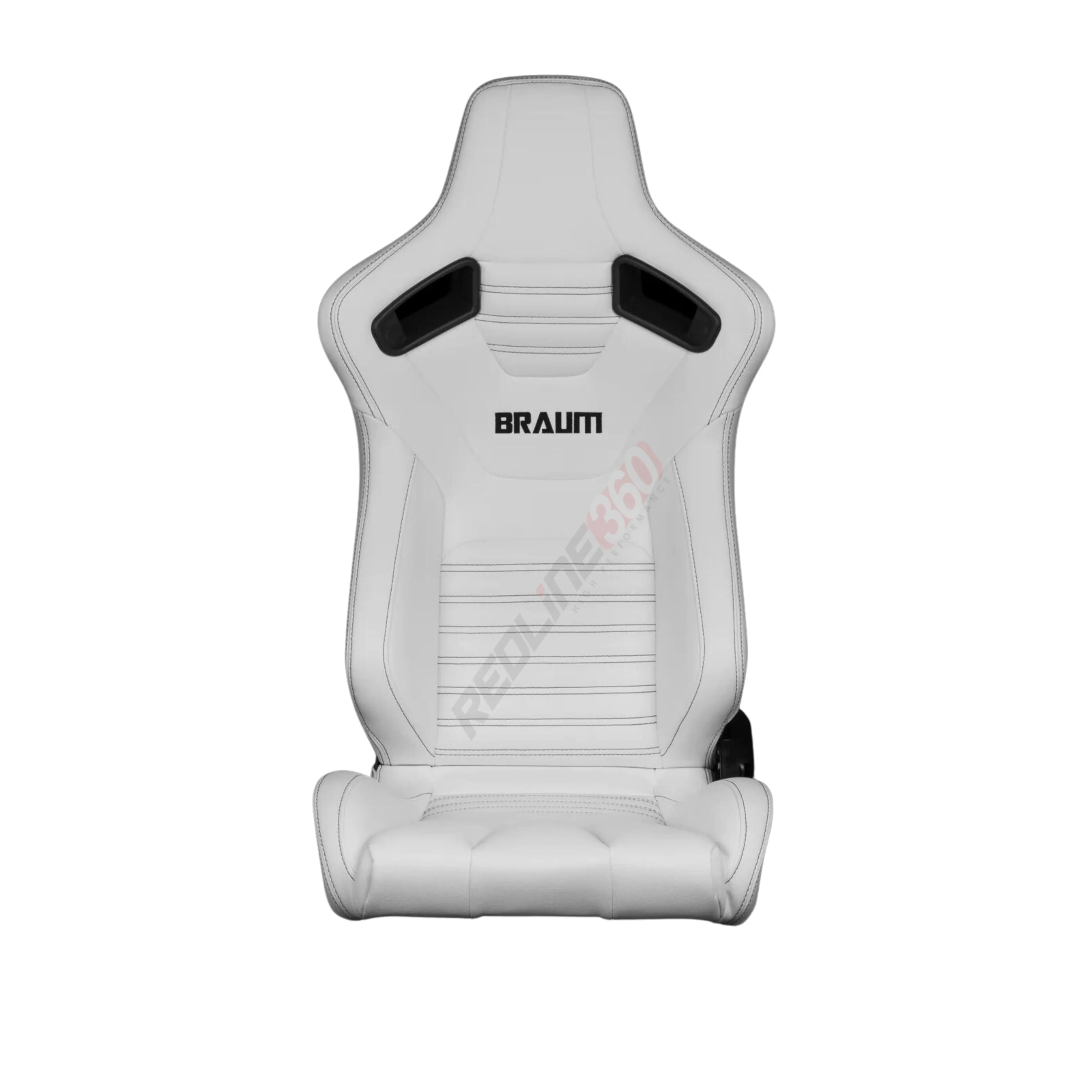 BRAUM Elite-X Racing Seats (Reclinable - White Leatherette w/ Black Stitching) BRR1X-WHBS