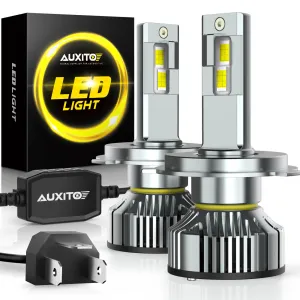 Brightest H4 LED Headlight Bulb 120W 24000 Lumens 6500K White 9003 Motorcycle Headlight with External Driver