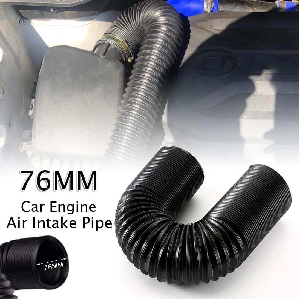 Car Engine Flexible Air Hose Air Intake Pipe Inlet Hose Tube Car Air Filter Intake Cold Air Ducting Feed Hose Pipe Dropshipping