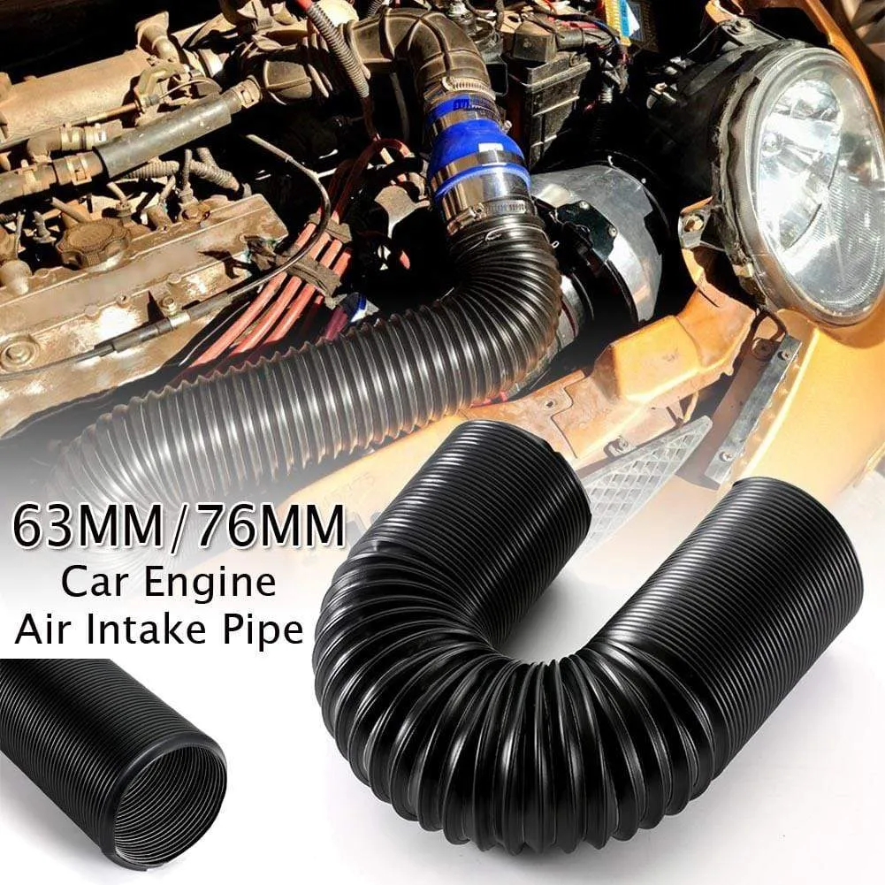 Car Engine Flexible Air Hose Air Intake Pipe Inlet Hose Tube Car Air Filter Intake Cold Air Ducting Feed Hose Pipe Dropshipping