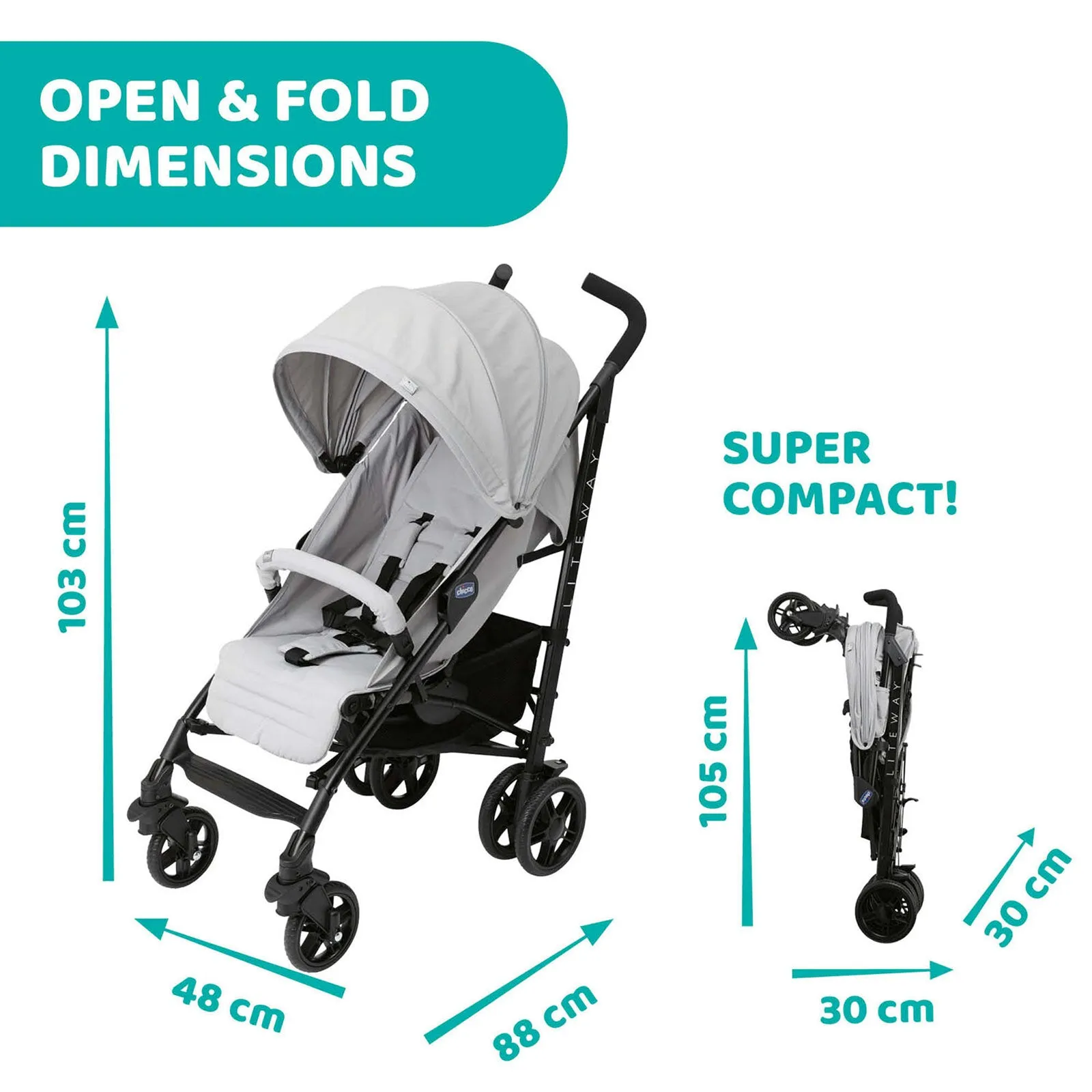 Chicco Liteway 4 Complete - Grey