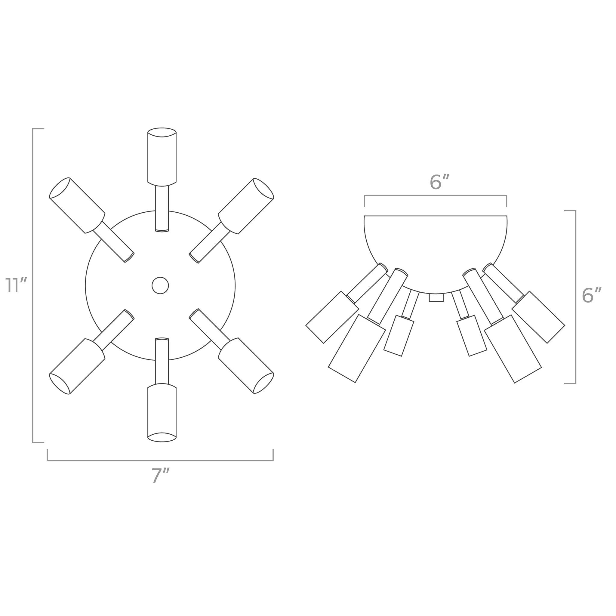 Color Sputnik Flush Mount