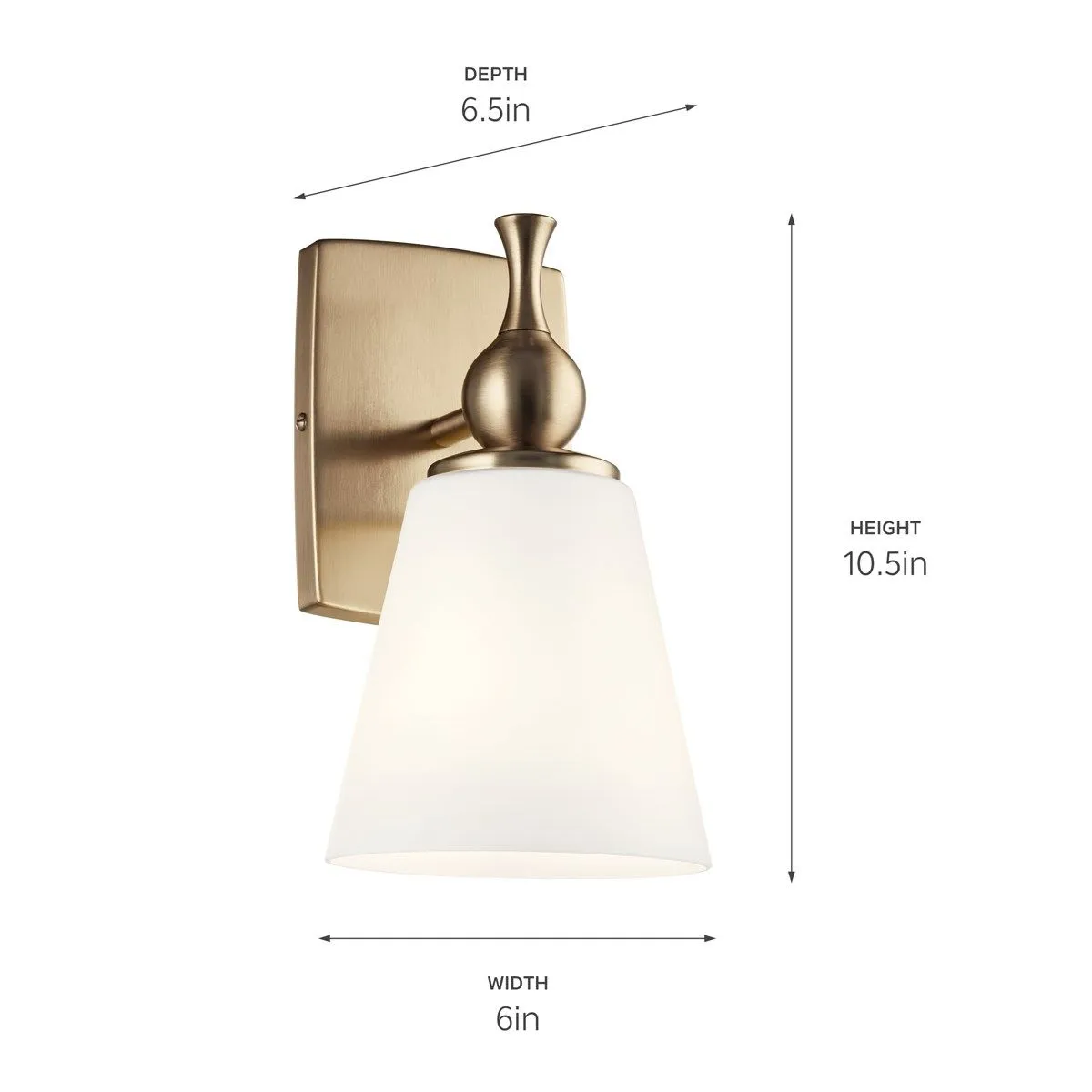 Cosabella 11 in. Armed Sconce Bronze finish