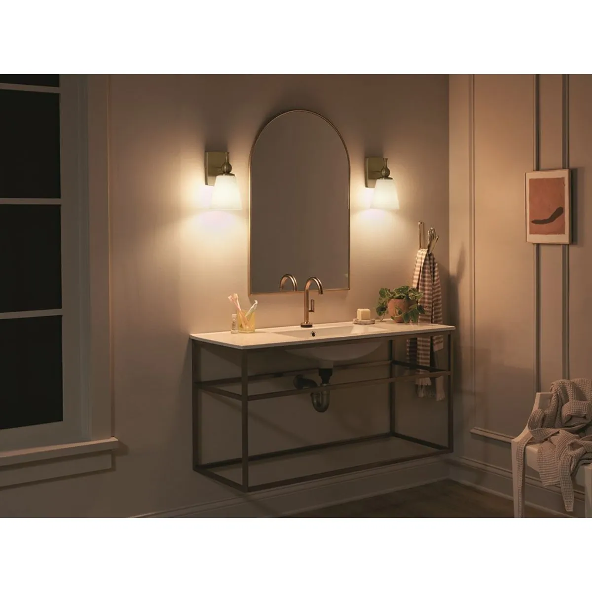 Cosabella 11 in. Armed Sconce Bronze finish