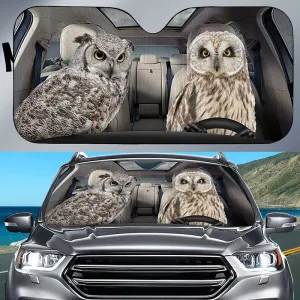 Cute Owl Car Sunshade Covers, Owl Car Sun Shade Protectors