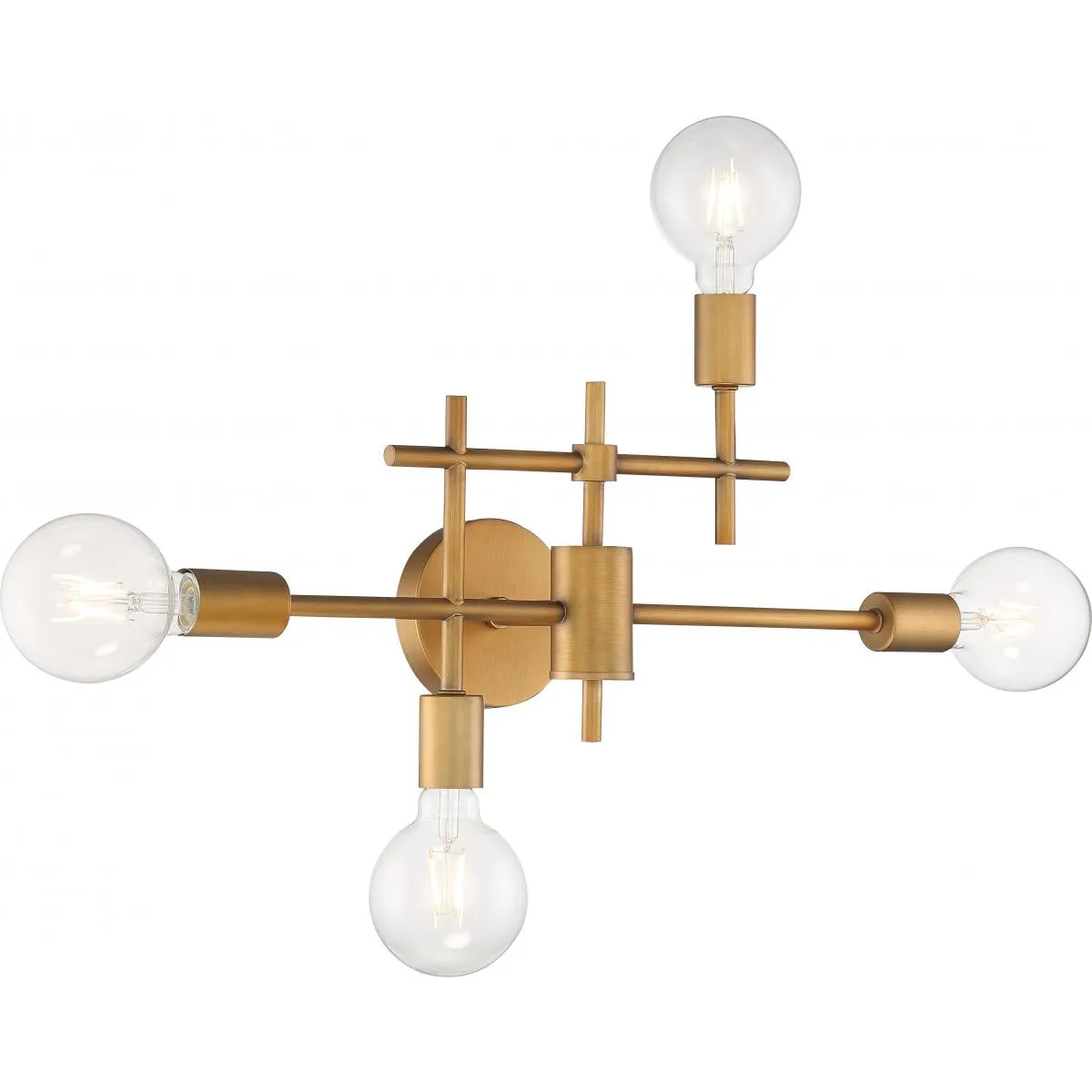 Delphi 23 In. 4 Lights Armed Sconce Gold Finish