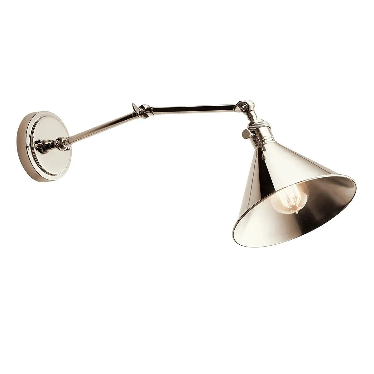 Ellerbeck 10" 1-Light Wall Sconce, Polished Nickel Finish