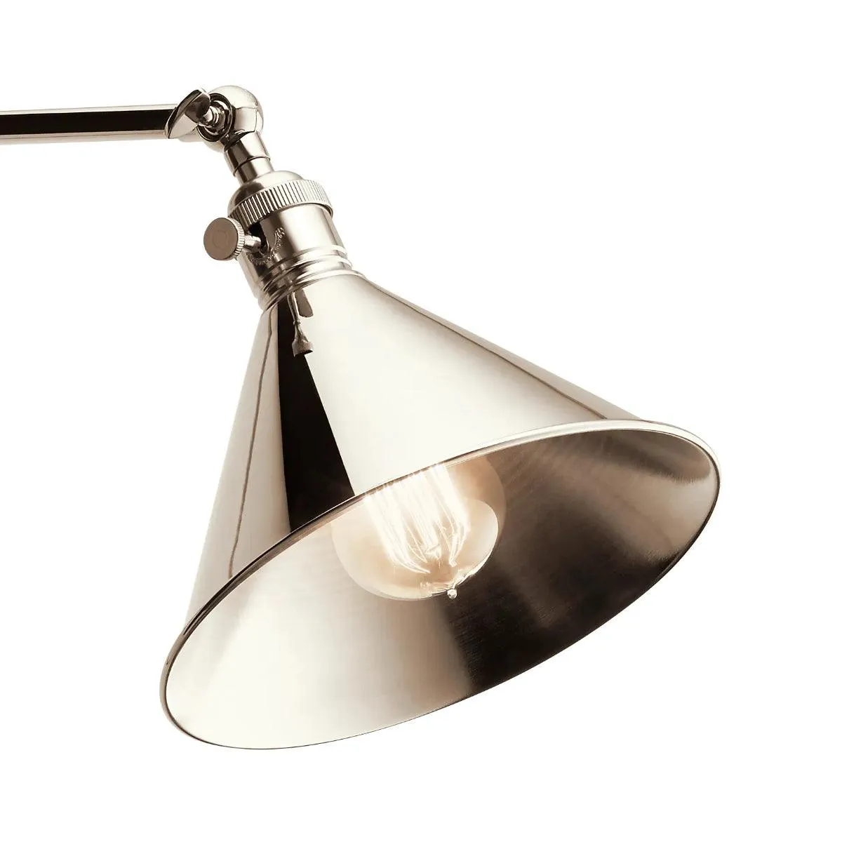 Ellerbeck 10" 1-Light Wall Sconce, Polished Nickel Finish