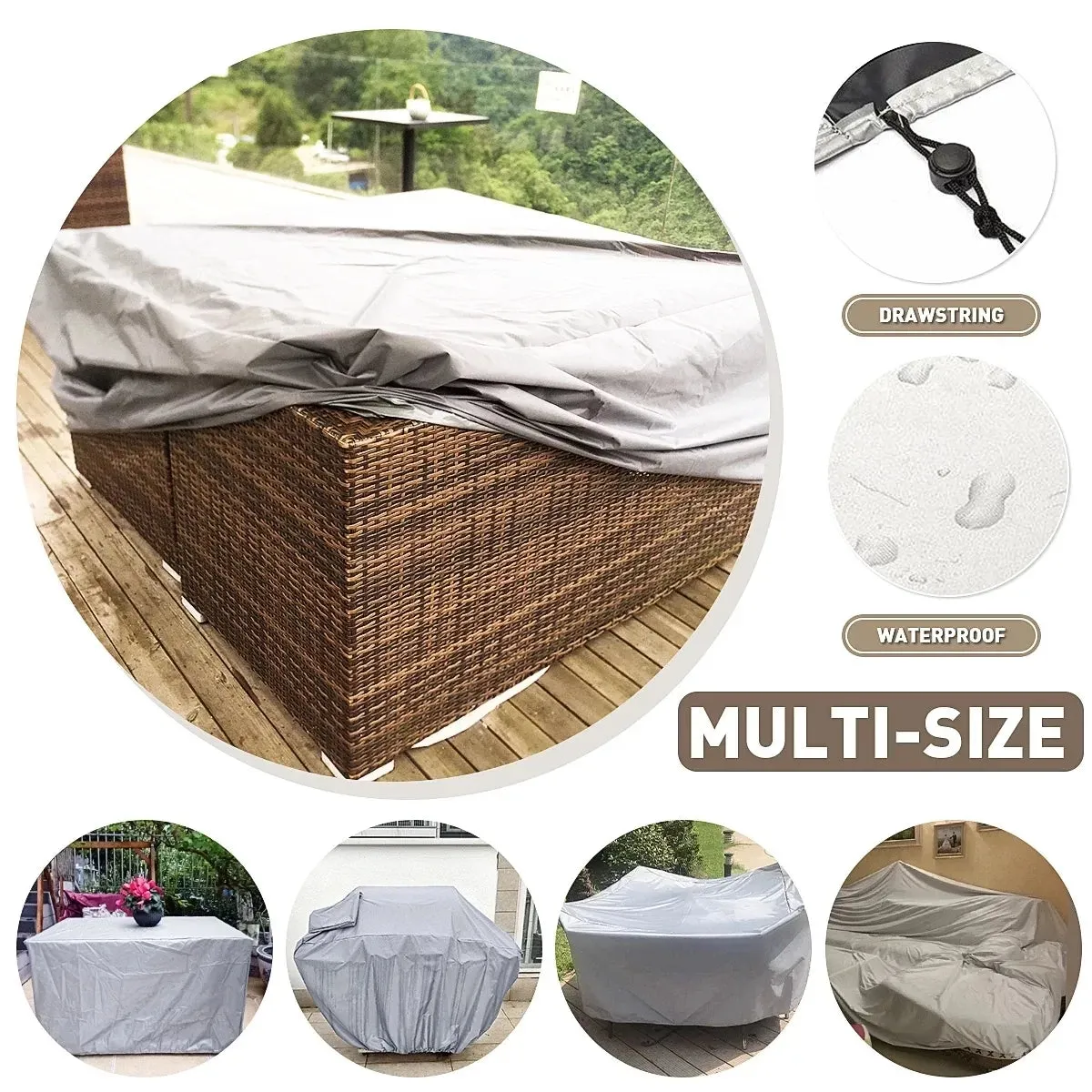 Grey Covers Patio Furniture