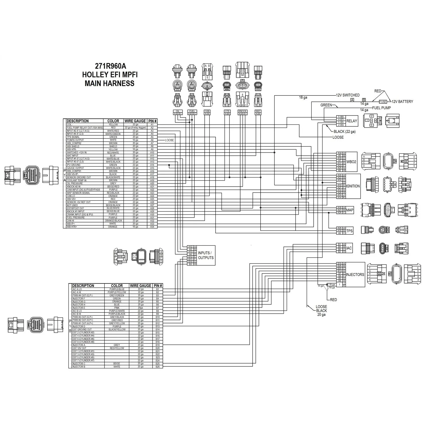 Holley EFI Ford MPFI HP ECU & Harness Kit