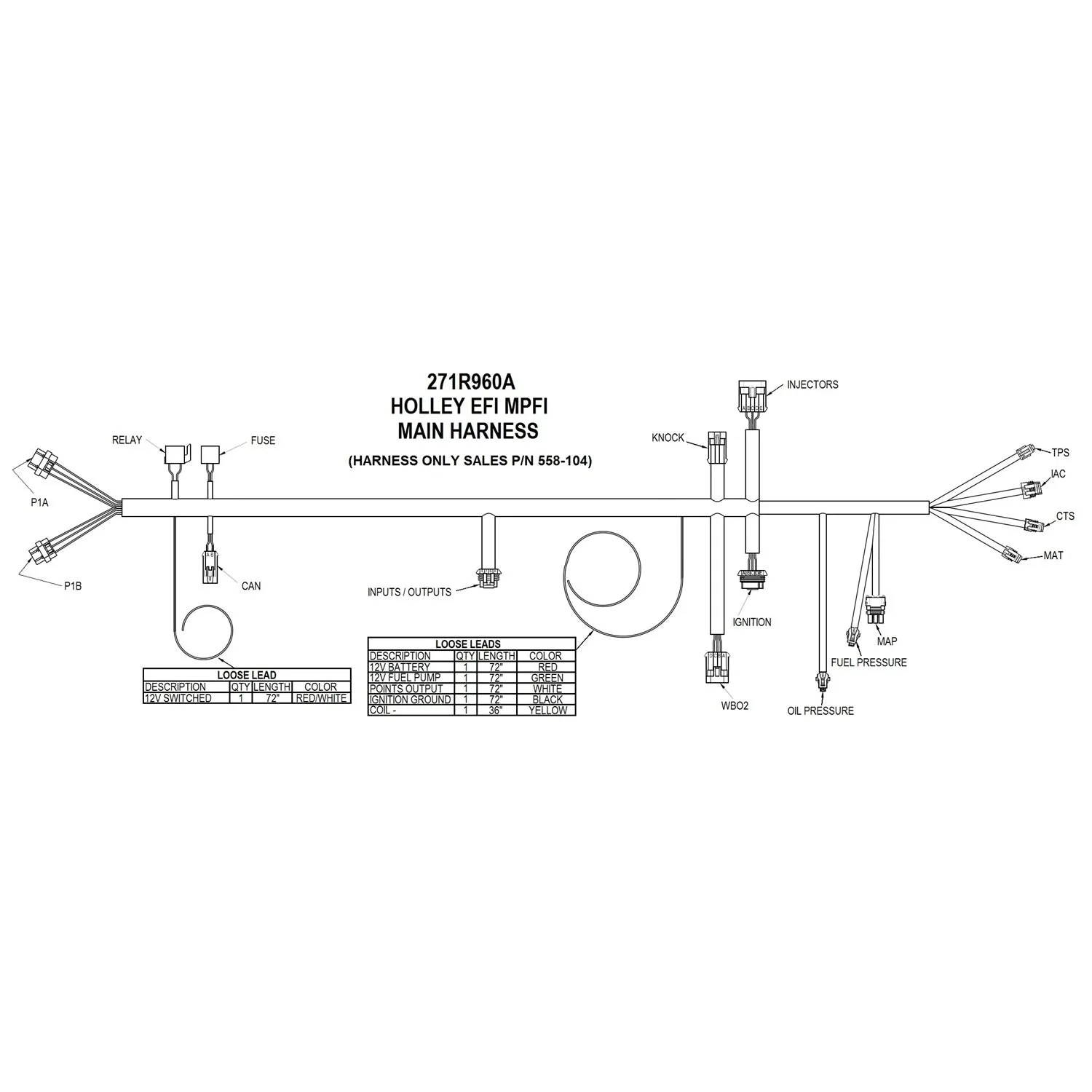 Holley EFI Ford MPFI HP ECU & Harness Kit