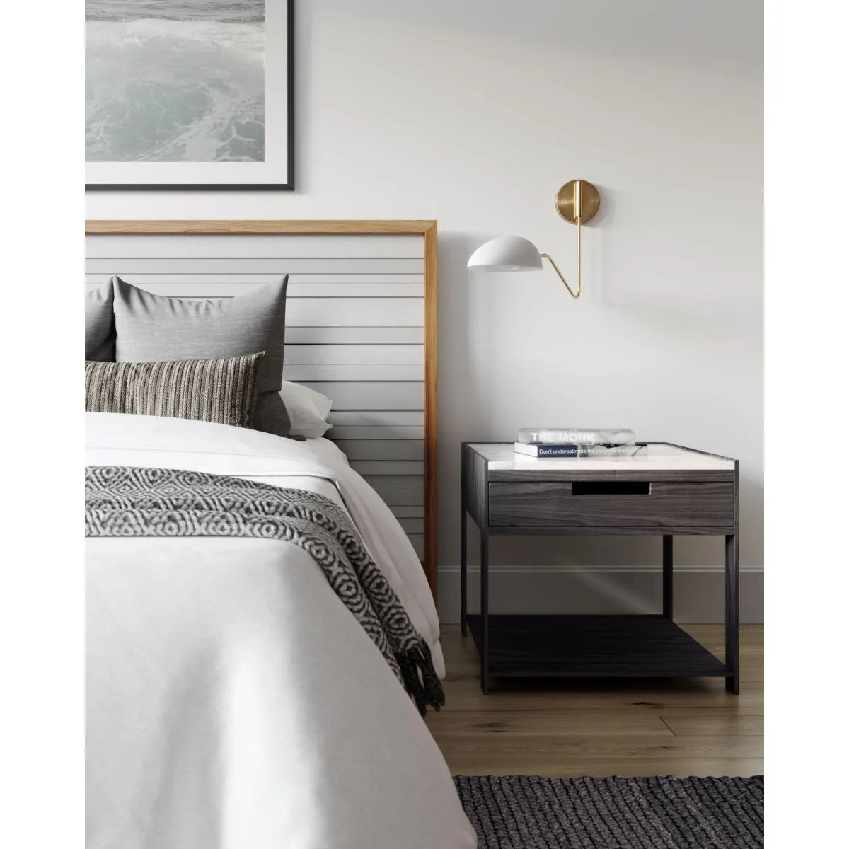 Jane 24 in. Armed Sconce White Finish