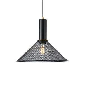 Jenkins Metal Pendant Light Black | Cement
