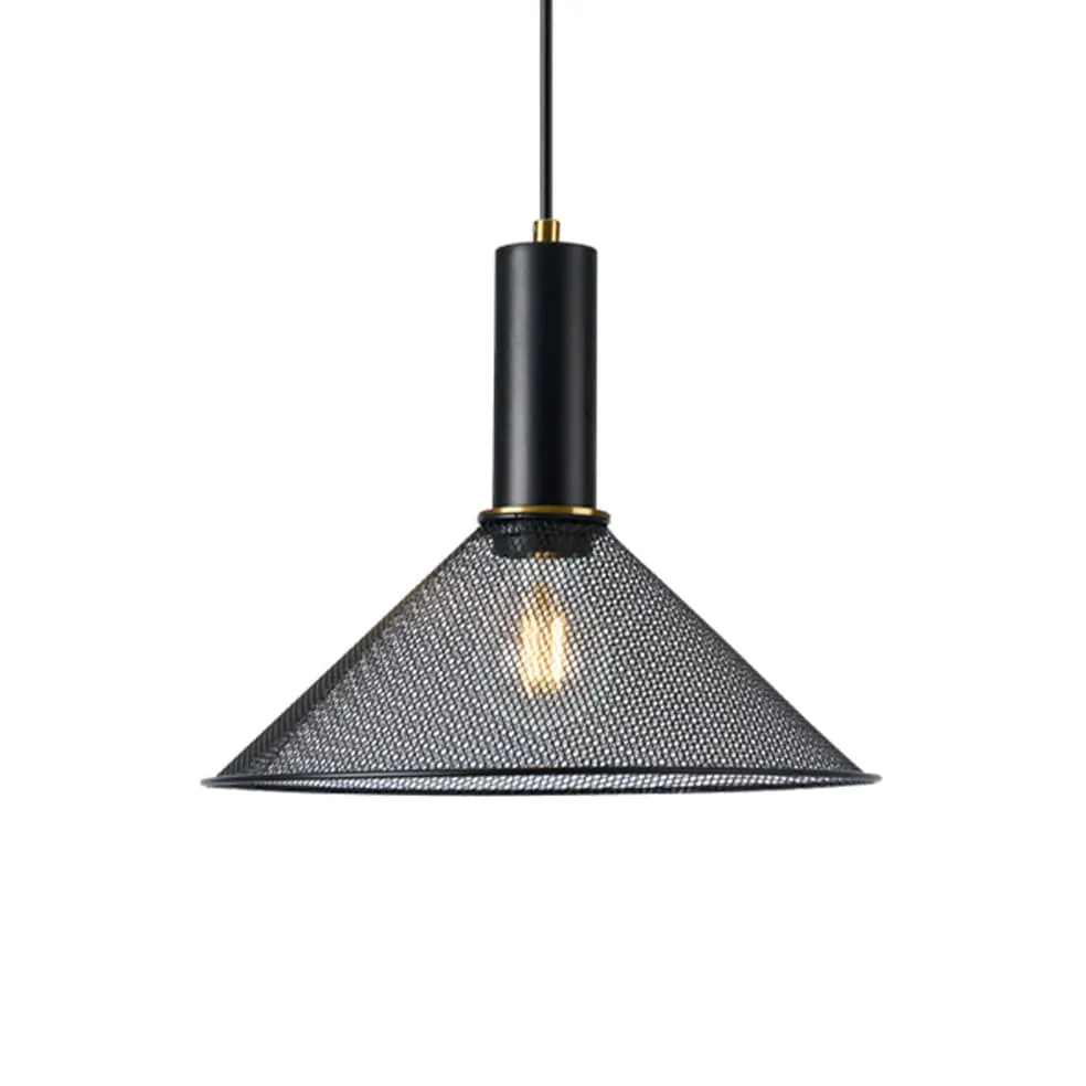 Jenkins Metal Pendant Light Black | Cement