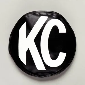 KC Hilites 5" Vinyl Cover Black w/ White KC Logo