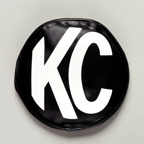 KC Hilites 5" Vinyl Cover Black w/ White KC Logo