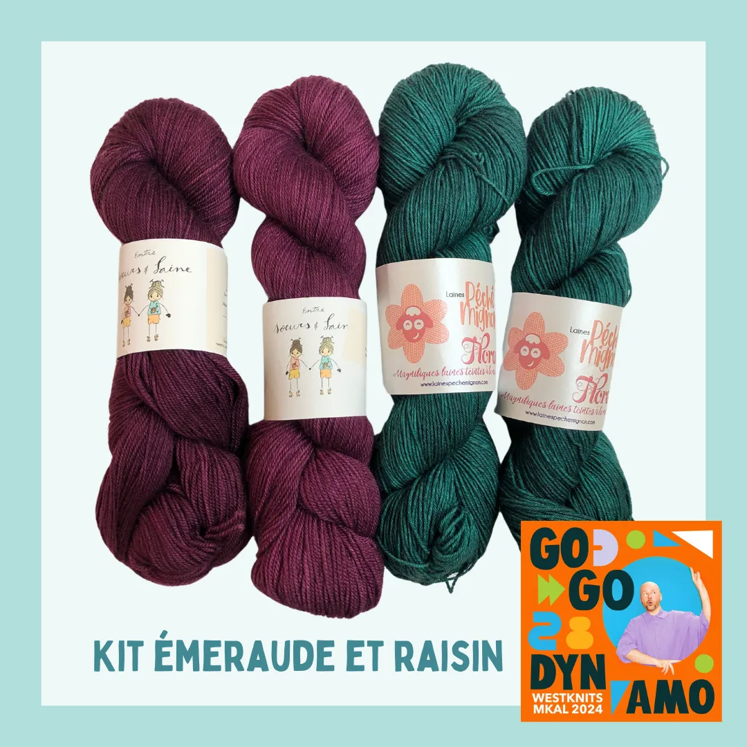 Kit pour le MKAL du châle Go Go Dynamo de Stephen West
