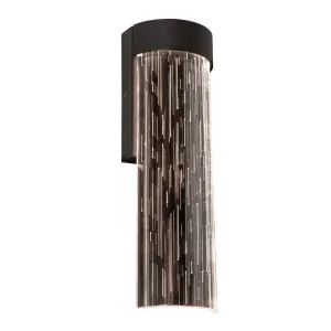 Matrix 14 in. LED Wall Light Textured Black Finish