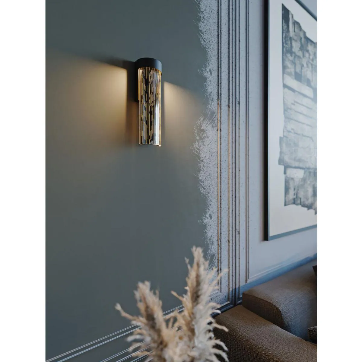 Matrix 14 in. LED Wall Light Textured Black Finish