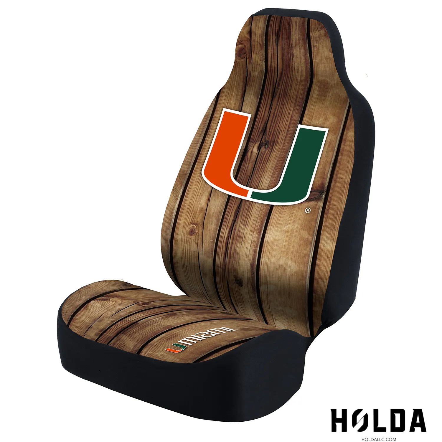 Miami Hurricanes Universal Seat Cover - Premium Ultimate Suede