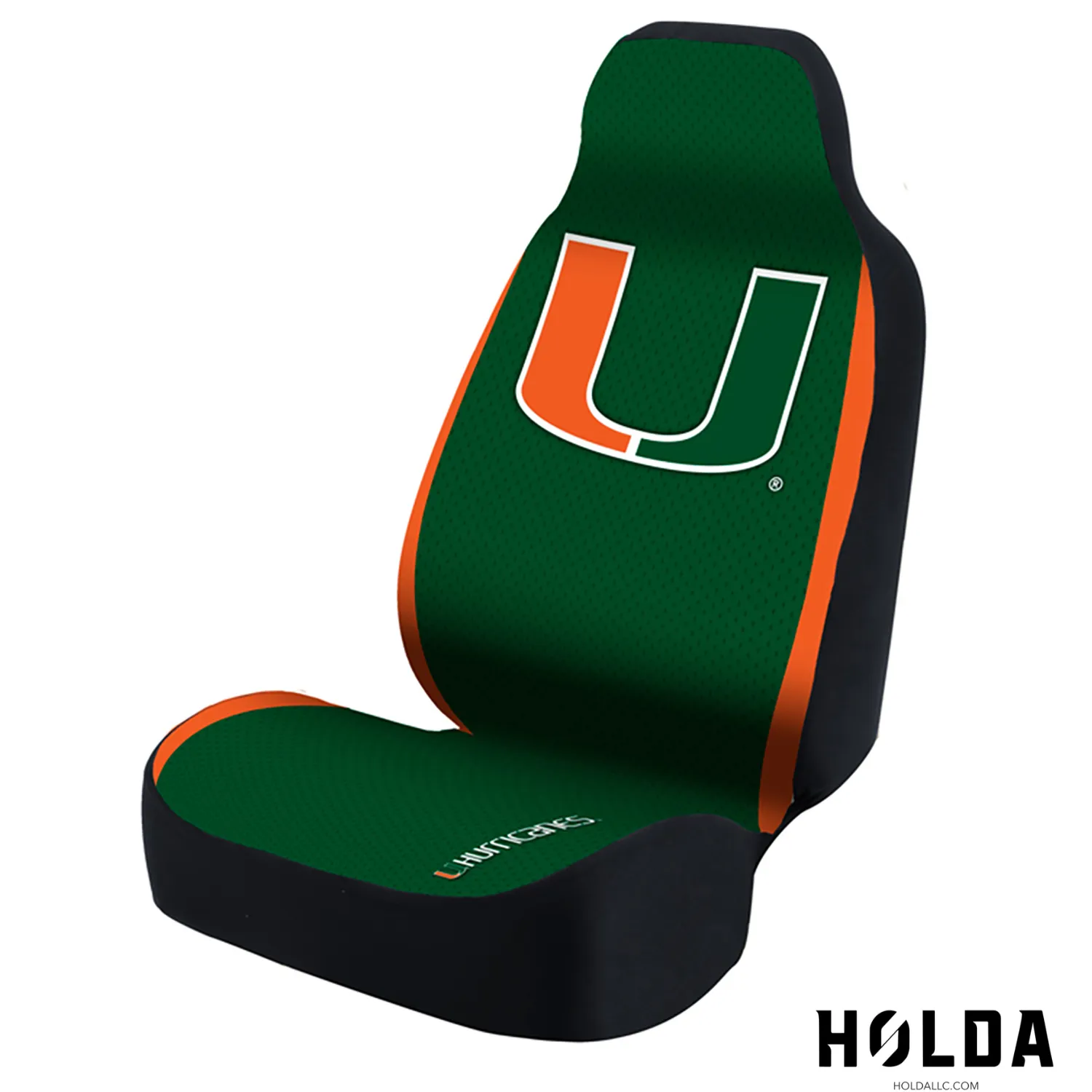 Miami Hurricanes Universal Seat Cover - Premium Ultimate Suede