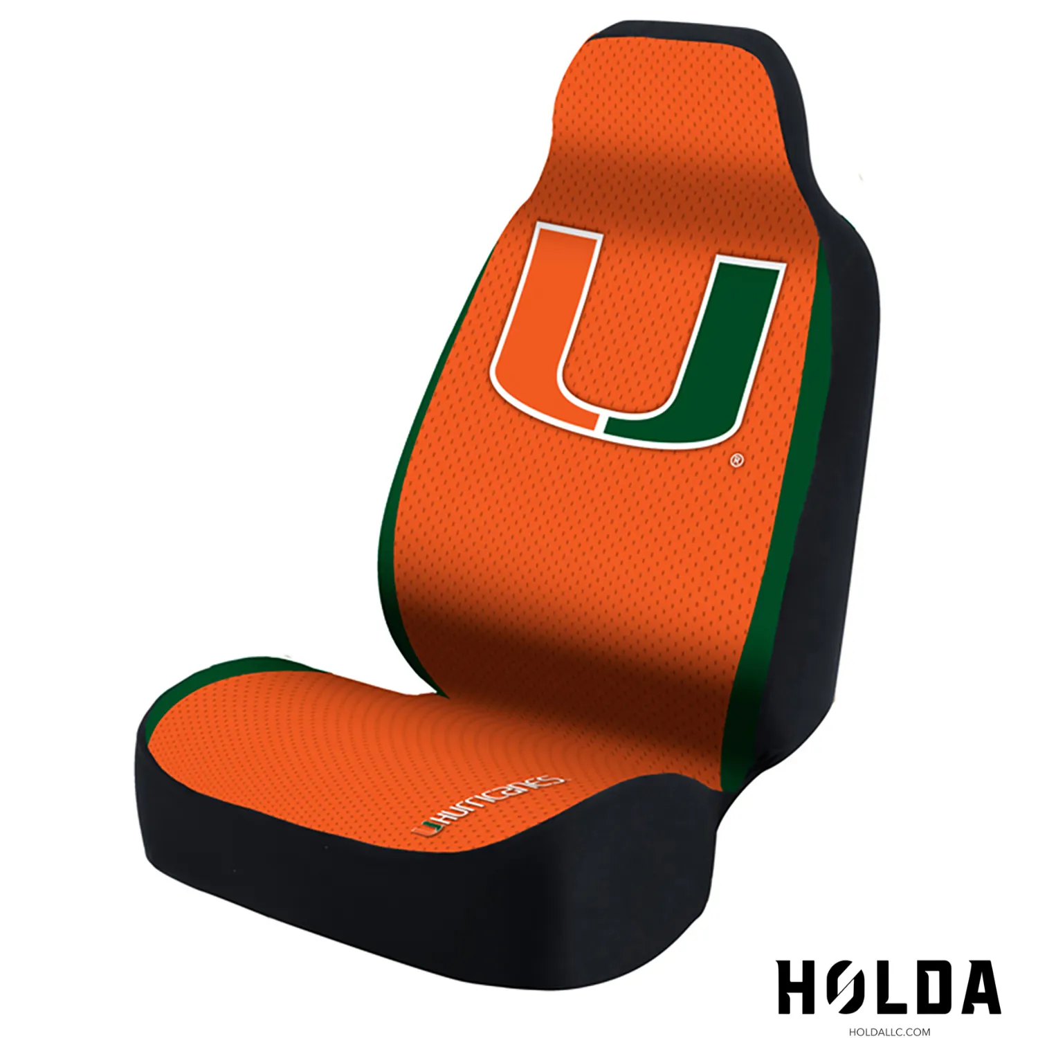 Miami Hurricanes Universal Seat Cover - Premium Ultimate Suede
