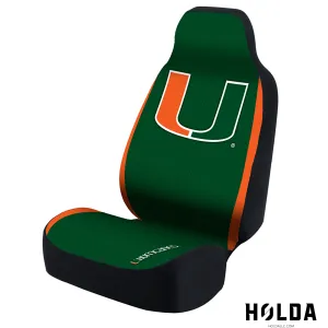 Miami Hurricanes Universal Seat Cover - Premium Ultimate Suede