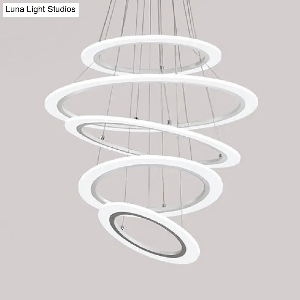 Modern LED Acrylic Triangle Ceiling Pendant Light Fixture - 1/2/3-Heads in Warm/White Light