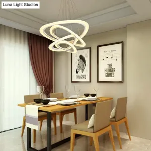 Modern LED Acrylic Triangle Ceiling Pendant Light Fixture - 1/2/3-Heads in Warm/White Light