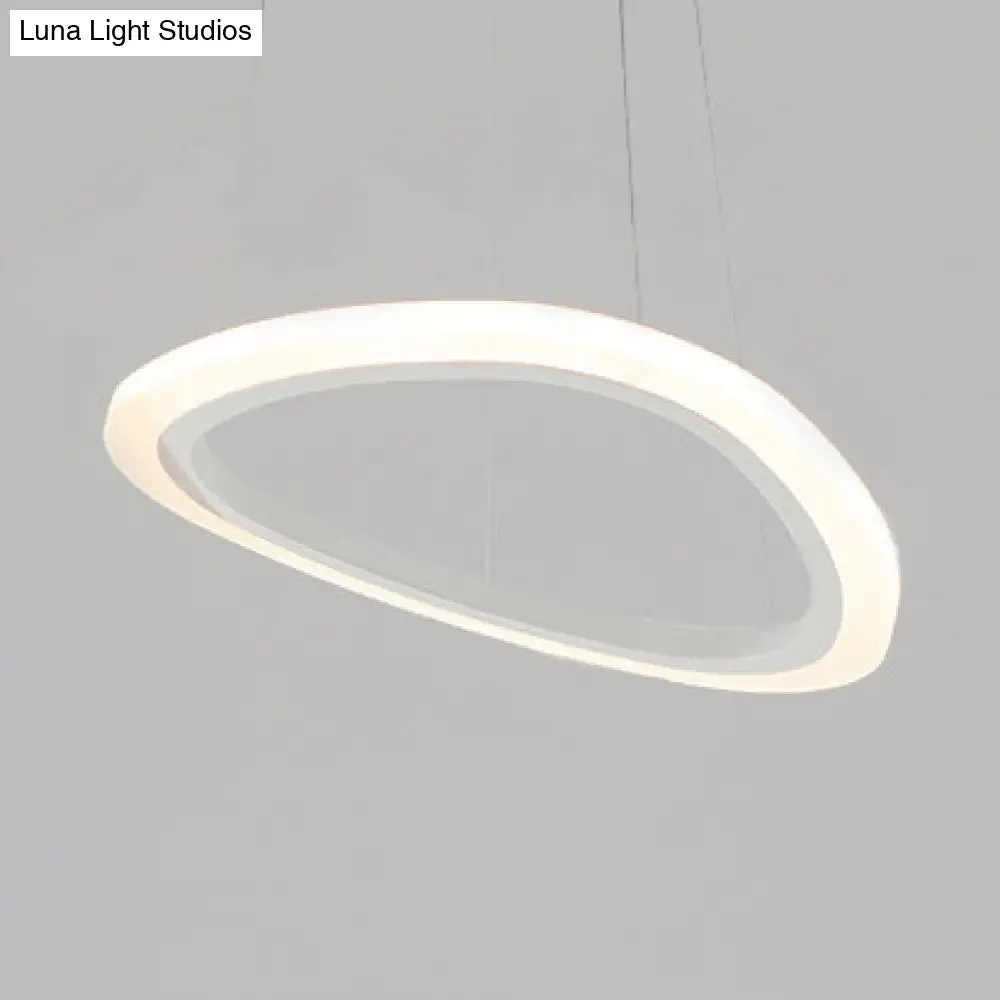 Modern LED Acrylic Triangle Ceiling Pendant Light Fixture - 1/2/3-Heads in Warm/White Light