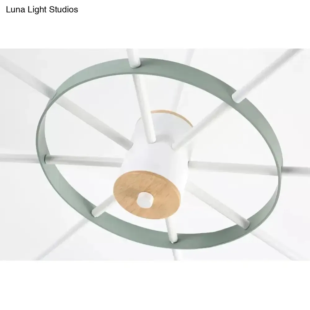 Modern Rotatable Metal Cylinder Chandelier: Macaron Style Ceiling Light for Nursing Room