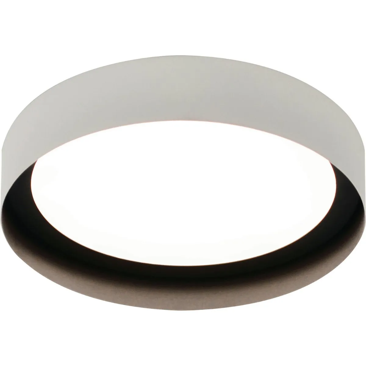 Reveal 12 in. LED Flush Mount Light 120-277V White & Black Finish