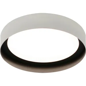 Reveal 12 in. LED Flush Mount Light 120-277V White & Black Finish