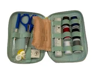 Sewing Kit - Compact - Sage Green with floral -44505