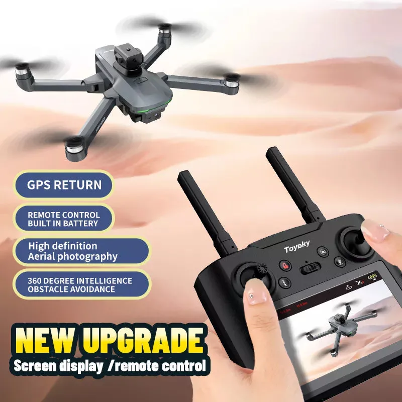 ToySky S197 Drone HD Camera Intelligent Obstacle Avoidance 5G GPS Quadcopter with Screen Remote Control