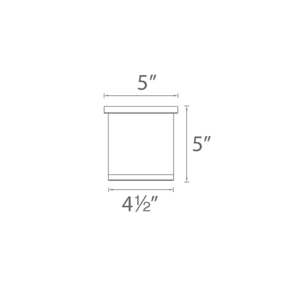 Tube 5 in. LED Flush Mount Light 120-277V, 3000K Graphite